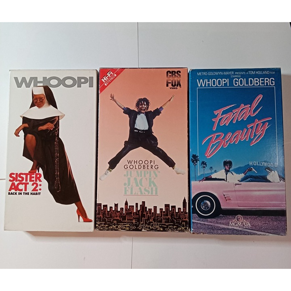 VHS Whoopi Goldberg Lot (3) - Sister Act 2, Jumpin Jack Flash & Fatal Beauty